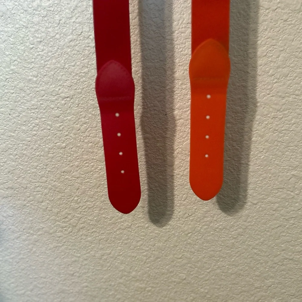 2-Pack Baseball/Softball Adjustable Belts‎ – Red & Orange – Youth to Adult Fit
